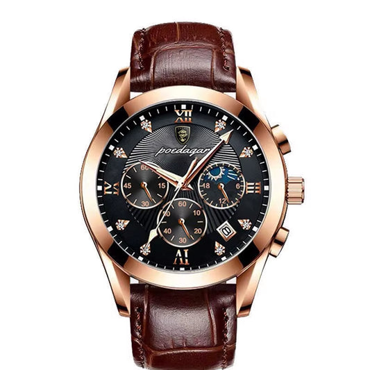 2021 Men Watches Top Brand Luxury Waterproof Luminous Leather Quartz Wristwatch Relogio Masculino Business Sport